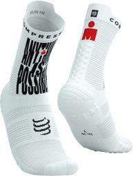 Compressport Pro Racing v4.0 Run High IronMan 2025 Socks Anything is possible White/Black/Red