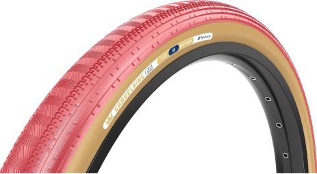 Pneumatico da gravel Panaracer GravelKing SemiSlick Limited Color Edition, 700 mm, Tubeless Ready, pieghevole, mescola ZSG Gravel, BeadLock, TuffTex, Sakura Pink, fianchi beige