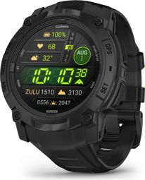 Montre GPS Garmin Instinct 3 AMOLED Tactical Edition - 50 mm Noir avec Bracelet en Silicone Noir