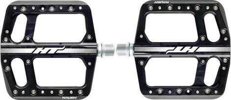 Paar platte pedalen HT Components Raven ANS12 Zwart