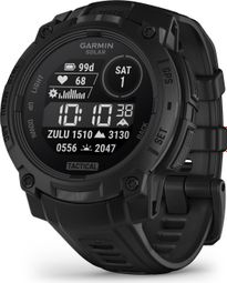 Montre GPS Garmin Instinct 3 Solar Tactical Edition - 45 mm Noir avec Bracelet en Silicone Noir