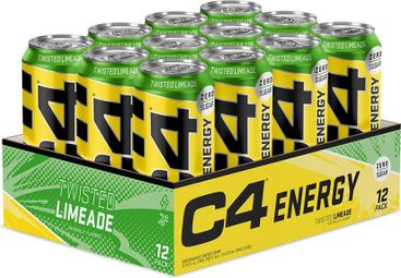 Pack C4 Energy Drink (12x500ml) - Cellucor - Twisted Limeade -  Boissons énergétiques