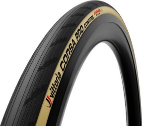 Vittoria Corsa Pro Control 700 mm Tubeless Ready Soft Graphene G2.0 + Silica Compound Beige Sidewalls Road Tyre