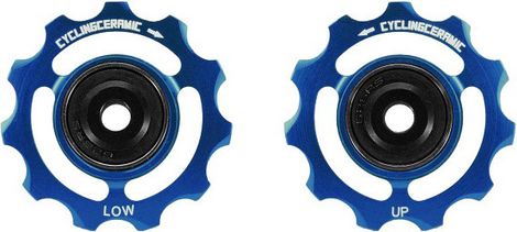 CyclingCeramic 11T poelies voor Shimano 10/11S Derailleur Blauw