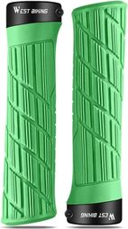Poignées de guidon de vélo antidérapantes - Vert