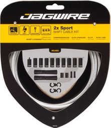 Kit Câbles et Gaine Jagwire 2x Sport Shift Kit Argent Sterling