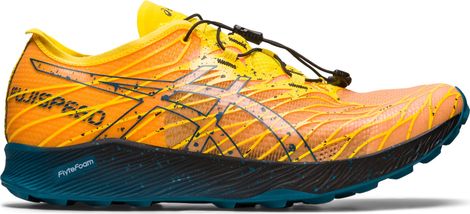 Asics FujiSpeed Yellow Blue Trail Running Shoes