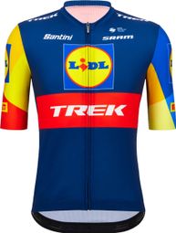 Santini x Lidl Trek 2023 Fan Line Damestrui Korte Mouw Blauw
