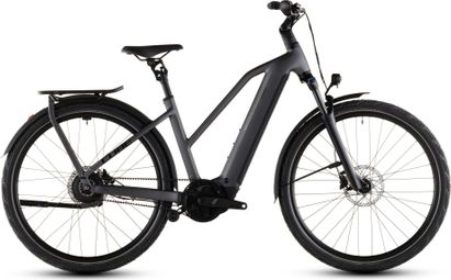 VTC Électrique Cube Kathmandu Hybrid Comfort Pro 800 Trapeze Enviolo Trekking Courroie 800 Wh Bosch 90 Nm 700 mm Gris/Noir 2026
