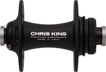 Bujes delanteros Chris King R45D | 24 agujeros | 12x100 mm | CenterLock | Negro mate