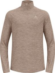 Odlo 1/2 Zip Run Easy Beige Long Sleeve Sweater