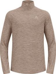 Pull Manches Longues Odlo 1/2 Zip Run Easy Beige