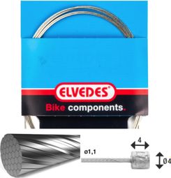 Elvedes Gear Cable 2250 7x7 Stainless Slick 1.1 with Head N 4x4
