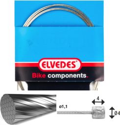 Câble de transmission 2250mm 7x7 Elvedes fils Stainless Slick Ø1 1mm avec tête N Ø4x4