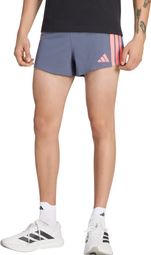 Short adidas Adizero Running Gel Pocket 3in Gris/Corail Homme