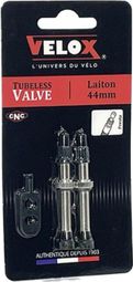 VALVE TUBELESS VELOX LAITON ARGENT 44MM PRESTA (X2)