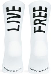 Pacific and Co Live Free Socks White