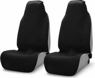 Lot Sportenzia 2 Housses de Siège de Voiture Imperméables Protection Universelle Noir