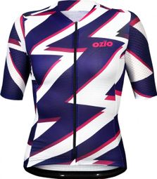 OZIO MAILLOT CYCLISTE MANCHES COURTES THOR BLANC FEMME (Coupe Ajustée)