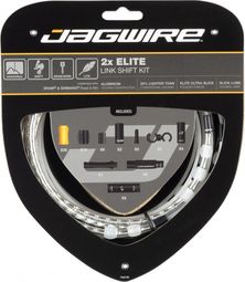 Kit Câbles et Gaines pour Dérailleurs Jagwire 2x Elite Link Shift Kit Argent