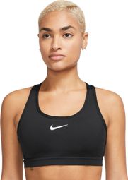 Nike Swoosh Medium Support Bra Schwarz