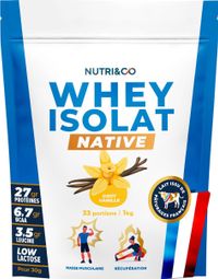 Protéines Whey Isolate Native Vanille