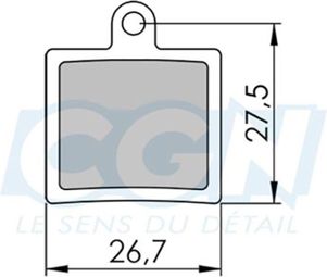 Plaquette frein vtt 20 clarks sintered adapt. hope mini calipers (pr)