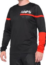 Maillot Manches Longues 100% R-Core Noir / Rouge