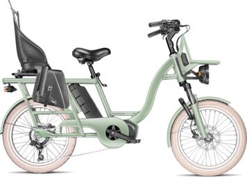 Vélo Cargo GAYA  L'Original Le Court  Amande  Pack Bébé