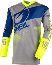 O'Neal Element Factor Long Sleeve Jersey Grey / Blue / Fluorescent Yellow