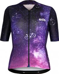 OZIO MAILLOT CYCLISTE MANCHES COURTES CONSTELLATION VIOLET FEMME (Coupe Ajustée)