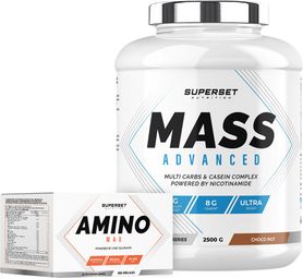 Programme Prise de Masse Débutant - Mass Advanced 2 5kg Choco Nut - Amino Max