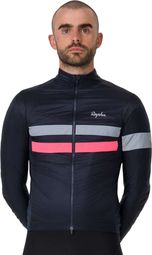 Rapha Brevet geïsoleerd blauw/roze herenjack met lange mouwen