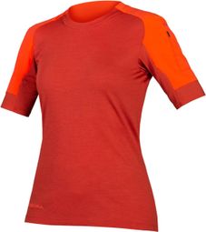 Maillot Endura GV500 Mujer Manga Corta Rojo