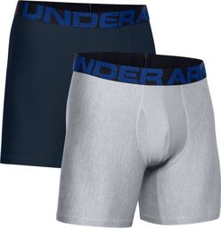 Boxershorts Under Armour Tech 15cm (2er-Pack) Blau Grau