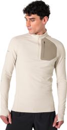 Kiprun 1/2 Zip Run 900 Warm Langarm-T-Shirt für Herren, beige