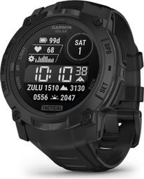 Montre GPS Garmin Instinct 3 Solar Tactical Edition - 50 mm Noir avec Bracelet en Silicone Noir