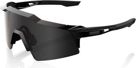 100% Speedcraft SL Matzwart Gloss Bril / Zwart Spiegelglas