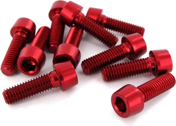MSC M5x16mm Bolts 7075 Alloy - Red x10