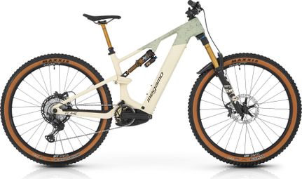 Megamo Flame CRB 03 Shimano Deore XT 12V 800 Wh 29'' Forest Full Suspension Electric Mountain Bike - Beige/Green 2026