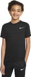 Maillot de manga corta Nike Dri-Fit Miler Negro Niño