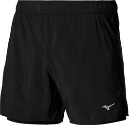 Mizuno Core 2 en 1 Pantalón Corto 5,5 Negro Hombre