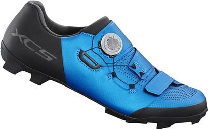 Paar Shimano XC502 MTB-Schuhe Blau