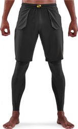 Skins Travel & Recovery 2-in-1 Long Tights Zwart