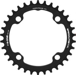PLATEAU VAE-E-BIKE 4BRA D.104 POUR BOSCH - BROSE - YAMAHA - GIANT - SHIMANO E-STEPS TA E-ONE 34DTS MONO NOIR ALU 7075