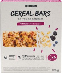 Barres de Céréales Decathlon Nutrition Fruits Rouges 6x21g