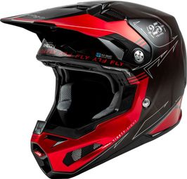 Fly Racing Fly Formula S Carbon Legacy Fullface Helm Carbon Rood / Zwart