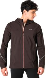 Veste Imperméable Kiprun Rain Run Flow Marron Foncé Homme