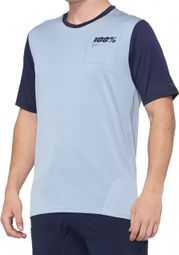 Maglia manica corta blu 100% Ridecamp