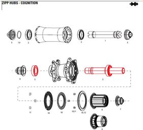 Axis Arri re Zipp Cognition NSW with Bearings